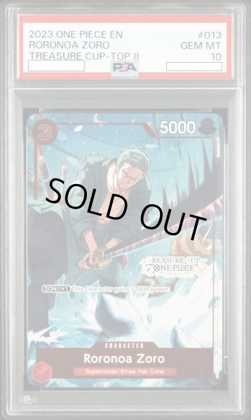 画像1: ロロノア・ゾロ 【SR】【パラレル】【プロモ】【英語版】【チャンピオンシップ】【赤】【ST01-013】【PSA10】 (1)